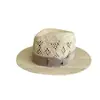 Sombreros Fedora Estilo Caballero Calado Sombrero Jazz para Mujer, Sombrero de Paja Protector Solar de Verano, Sombrero de Paja de Seda Marrón de Tres Partes Estilo Old Money Moderno