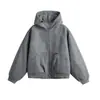 Roupas Vintage Inverno 2025 Estilo de Rua Japonês Marca Manga Raglan Lã com Capuz Jaqueta de Algodão Masculina Solta Quente Casaco de Algodão