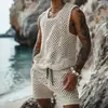 Verão novo casual terno vertical slim lapela manga curta botão camisa shorts masculino lã verão atacado