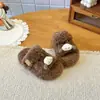 Nuevas Pantuflas Suaves para Niñas Bebé Otoño/Invierno 2026, Lindos Dibujos Animados, Suela Gruesa, Aumentan la Altura, Punta Abierta, Pantuflas de Algodón