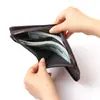 2026 Nueva Cartera para Hombre Cartera Corta con Cremallera Alrededor Gran Capacidad Ranuras Múltiples para Tarjetas Cartera de Mano Pequeña Cartera de Monedas Retro de Negocios