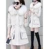 Casaco de Inverno Feminino estiloso 2023 parka casaco acolchoado de algodão feminino estiloso casual casaco acolchoado de algodão cintura ajustada jaqueta acolchoada de algodão espessa para estudantes