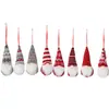 Decorações de Natal malha lã Forester Doll Chimes pequeno sem rosto boneca árvore de Natal decoração pingente