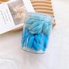50 peças cor de doce em lata anel de toalha sem costura elástico de borracha prendedor de cabelo corda de cabelo de alta elasticidade durável cor de menina corda de cabelo