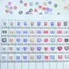 Nuevo Caja de Almacenamiento de Accesorios DIY de Resina con Lazo de Fragancia Pequeña en Color Café con Leche a Cuadros Material para Accesorios de Pasador de Pelo y Pendientes