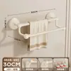 Haste para Pendurar Toalha com Ventosa Porta-Toalhas de Banheiro Sem Furos Rack de Armazenamento para Parede do Banheiro Várias Soluções de Armazenamento