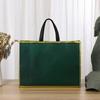 Bolsa de tela no tejida con recubrimiento spot de fábrica, bolsa de compras plegable, bolsa tote oscura de tela no tejida para ropa, bolsa con logo impreso
