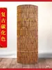 Cortina de Bambu Carbonizado Bloqueadora de Luz Isolante Térmica Persiana Rolante Decoração de Parede de Fundo para Sala de Chá B&B Divisória de Teto Estilo Zen Cortina de Grama