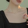 Colgante de Perla NK-8 Collar de Perlas Doble Trenzado Suministro Directo de Fábrica Corto Sensación de Alta Gama Nicho Lujo Ligero Nuevo para Mujer