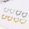 Cobre banhado a ouro 18K verdadeiro redondo em forma de D Ear Buckle 14K Gold Color Preservation Ear Ring DIY Handmade Earrings Pingente Jóias Acessórios