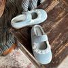 Pantuflas Baotou Bucken vintage de suela gruesa que combinan con todo, ropa exterior de verano para mujer, nuevas pantuflas francesas Mary Jane con aumento de altura 2025