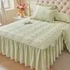 Faldón de cama acolchado Clase A, una sola pieza, nuevo modelo 2025, ocultando el dobladillo inferior, colcha acolchada de soja, funda de cama a prueba de polvo