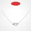 Collar de Hebilla de Herradura de Oro de 18 Quilates de Lujo Ligero para Mujer, Tamaño Mediano y Pequeño, Estilo Totalmente Diamantado, Cadena para Clavícula con Hebilla Náutica para Mujer