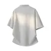 Nova Camiseta de Verão 2026 para Homens, Manga Curta, Gola Meio Aberta, Casual Solta, Gola Alta Pequena, Camiseta de Manga Curta com Efeito Gelado