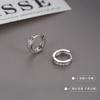 Anel Meio Anel Coreano de Prata S925 com Zircônia Diamante Brinco de Orelha chic Brinco de Orelha Para Usar no Escritório Brincos Exquisitos Micro-incrustados
