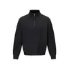 Suéter tejido de cuello alto de manga larga estilo vintage old money para mujer, otoño temprano e invierno, corte holgado con diseño de media cremallera, top tipo chaqueta moderno