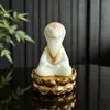 Adorno de Resina Estilo Chino Nuevo Noreste: Zorro de Nueve Colas y Hada Amarilla en Estilo Zen para Decoración de Mesa de Té en Casa, Venta al por Mayor