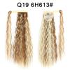 Peruca Rabo de Cavalo Ondulada com Fita Adesiva Mágica Xuchang para Atacado, Cabelo Longo e Cacheado, Estilo Europeu e Americano, com Tranças e Ondas de Lã.