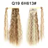 Xuchang Venta al por mayor Cinta Mágica Permanente de Maíz Cola de Caballo Peluca Cabello Largo Rizado para Mujeres Europeas y Americanas Extensiones de Cabello Rizado de Lana Cola de Caballo Trenza