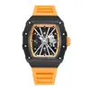Nuevo Reloj Richard Forma de Barril AliExpress Reloj de Cuarzo Transfronterizo Reloj de Silicona para Hombre Reloj de Pulsera Deportivo de Negocios para Hombre