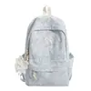 Nova mochila estilo coreano ins tie-dye fresh nebuloso com estampa de laço, mochila de viagem fofa para meninas