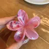 Presilha de Cabelo Flor de Ovo Yi Mengling para Mulheres, Presilha de Cabelo Meio Preso de Verão para a Parte de Trás da Cabeça, Presilha de Tubarão de Tamanho Médio para Cabelo