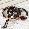 Pulsera de Grano de Café Nicho Simple Versátil Retro Bodhi Cerámica Joyería de Mano Estilo Étnico Chino Pulsera de Pareja