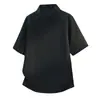 Camiseta de Punto de Manga Corta Estilo Business con Cuello Polo e Solapa Estructurada Inspirada en Hong Kong