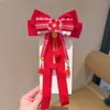Horquilla para el Cabello con Cinta de Lazo Estilo Antiguo Accesorios para el Cabello Niños Nuevo Año Rojo Festivo Horquilla Niña Traje Han Tocado