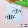 Color transparente punto negro y blanco gatito pez acrílico accesorios diy carcasa de teléfono móvil hebilla de zapato flor de zapato material para accesorios de cabello
