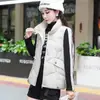 Chal de Algodón para Mujer Corto 2025 Otoño e Invierno Nuevo Estilo Coreano Elegante Chal de Algodón Cuello Alto Sin Mangas Chal de Algodón Chal de Algodón