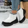 Nuevas Botas de Nieve Impermeables de Venta Caliente Transfronteriza para Mujer, Zapatos de Algodón Antideslizantes y Cálidos para Mujer, Botas de Invierno de Talla Grande, Venta al por Mayor de Fábrica