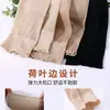 Meias de renda com solado de algodão, absorventes de suor, antiderrapantes, com babados soltos, meias curtas com punhos soltos, meias de punho largo para gestantes e idosos
