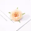 Cabeza de Flor de Camelia Artificial, Flor de Camelia de Tela, Caja de Regalo para Ramillete de Boda, Accesorio de Ropa DIY, Flor Falsa