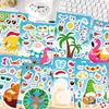 8 Pegatinas de Juguete Transfronterizas Impermeables para Decoración de Collage Navideño de Dibujos Animados, Teléfono Móvil, Tableta, Skateboard, Manualidades DIY