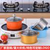 Olla Individual Pequeña Gruesa, Una Persona, Una Olla, Olla Pequeña Giratoria Comercial de Autoservicio, Cocina de Inducción, Olla Especial Anti-Escaldaduras para Shabu-Shabu