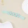 Accesorios Europeos y Americanos para el Cabello de Niños Diadema Suave Fina Multicolores de Flores para Bebé Linda Fresca Diadema de Protección de la Fontanela para Bebés y Niños Pequeños