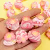Accesorios de Resina DIY para Manualidades de Comida y Juguetes: Pinzas para el Cabello de Pegamento de Crema de Pastel de Flores Rosas, Fundas para Teléfono, Hebillas de Zapatos, Llaveros
