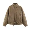 Nueva ropa de otoño e invierno para mujer, popular chaqueta de algodón con cuello alto de comercio exterior transfronterizo europeo y americano al por mayor