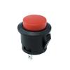 R13-507 Interruptor Rojo Sin Bloqueo, Presionar Para Encender, Presionar Para Apagar, Apertura de 16 mm, Botón Redondo con Tapa Impermeable