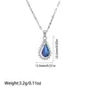Collar Transfronterizo de Acero de Titanio Europeo y Americano, Collar con Colgante de Diamante Incrustado en Cobre de Lujo Ligero de Gama Alta, Cadena para Clavícula, Venta al por Mayor Directamente del Fabricante en Stock