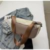 Bolso Bandolera de Verano Nuevo 2025 para Mujer con Correas de Hombro Anchas de Color Contrastante, Bolso Sobaco Simple Casual y Versátil para Viajar