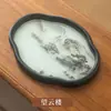 Caja de Almacenamiento para Té Comedor Sala de Estar Escritorio Bandeja para Té Bandeja para Bocadillos Dim Sum Estante de Almacenamiento Madera Nuevo Chino Bandeja de Cristal