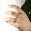 Anillo de acero inoxidable Arena Perla Esmerilada Anillo de pareja de moda simple de acero de titanio Moda europea y americana Anillo para el dedo índice de hombre