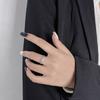 Anillo Brillante de Zirconia para Mujer, Estilo Coreano, Moderno y Único, Diseño Retorcido, Anillo Abierto, Anillo Dulce y Fresco para el Dedo Índice