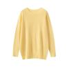 Suéter de Cashmere 100% Puro Outono e Inverno Gola Redonda Versátil Tricô Camada Base Nova Solto Elegante Suéter Interno