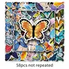 58 animales de dibujos animados color mariposa personalidad transfronterizo equipaje cuaderno taza de agua coche impermeable pegatinas decorativas