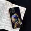 Para iPhone15 aretes de perlas de comercio exterior funda para teléfono de niña