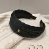 Faixa de Cabeça de Bolinhas Estilo Francês com Aba Larga, Elegante e de Nicho, Sensação de Luxo, Versão Larga da Faixa, Acessório de Cabelo Versátil Retrô para o Dia a Dia de Mulheres