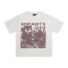 Erd Melancolia Rico Vintage Lavado Estampa Rachada Quadrinhos Waffle Unissex Manga Longa Camiseta Camada Base Tendência